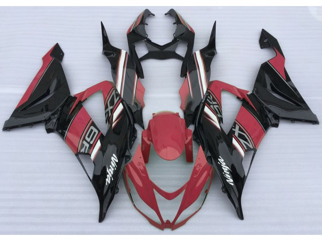 Gloss Red and Black 2013-2018 Kawasaki ZX6R Motorcycle Fairing Gloss Red and Black 2013-2018 Kawasaki ZX6R Motorcycle Fairing