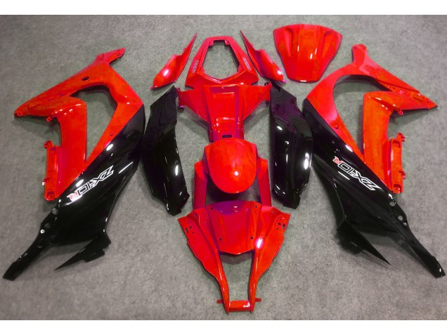 Gloss Red and Black 2016-2019 Kawasaki ZX10R Motorcycle Fairing Gloss Red and Black 2016-2019 Kawasaki ZX10R Motorcycle Fairing