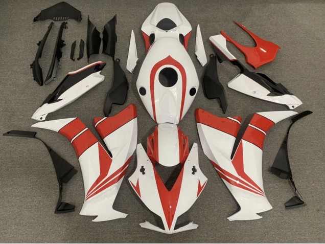 Gloss Red and White 2012-2016 Honda CBR1000RR Motorcycle Fairing Gloss Red and White 2012-2016 Honda CBR1000RR Motorcycle Fairing
