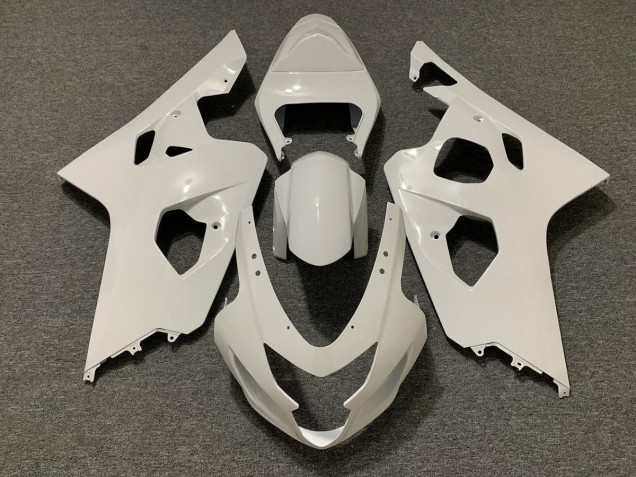 Gloss White 2004-2005 Suzuki GSXR 600-750 Motorcycle Fairing Gloss White 2004-2005 Suzuki GSXR 600-750 Motorcycle Fairing
