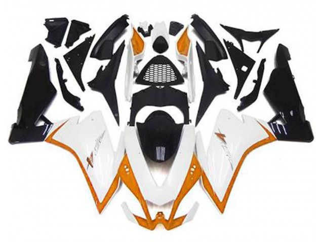Gloss White & Orange 2010-2015 Aprilia RSV4 1000 Motorcycle Fairing Gloss White & Orange 2010-2015 Aprilia RSV4 1000 Motorcycle Fairing