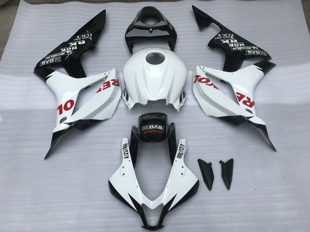 Gloss White & Red Repsol 2007-2008 Honda CBR600RR Motorcycle Fairing Gloss White & Red Repsol 2007-2008 Honda CBR600RR Motorcycle Fairing
