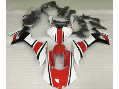 Gloss White Red and Black 2015-2019 Yamaha R1 Motorcycle Fairing