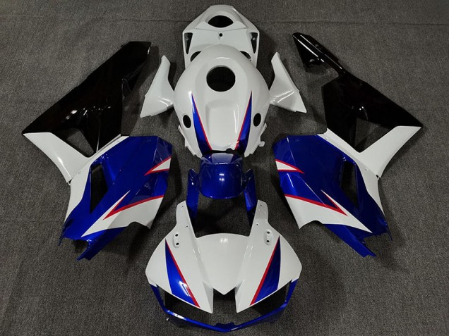 Gloss White and Deep Blue 2013-2023 Honda CBR600RR Motorcycle Fairing Gloss White and Deep Blue 2013-2023 Honda CBR600RR Motorcycle Fairing