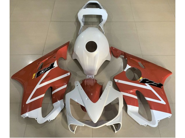 Gloss White and Orange 2001-2003 Honda CBR600 F4i Motorcycle Fairing Gloss White and Orange 2001-2003 Honda CBR600 F4i Motorcycle Fairing