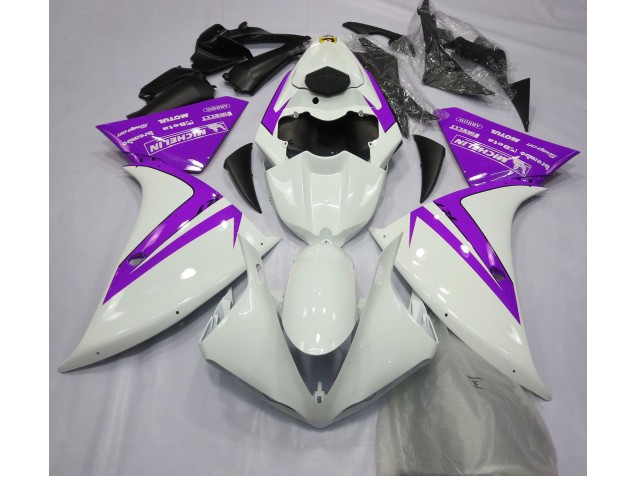 Gloss White and Purple 2012-2014 Yamaha R1 Motorcycle Fairing Gloss White and Purple 2012-2014 Yamaha R1 Motorcycle Fairing
