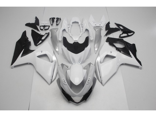 Gloss White and Silver 2009-2016 Suzuki GSXR 1000 Motorcycle Fairing Gloss White and Silver 2009-2016 Suzuki GSXR 1000 Motorcycle Fairing