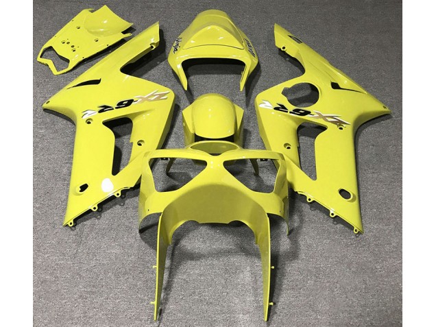 Gloss Yellow 2003-2004 Kawasaki ZX6R Motorcycle Fairing Gloss Yellow 2003-2004 Kawasaki ZX6R Motorcycle Fairing