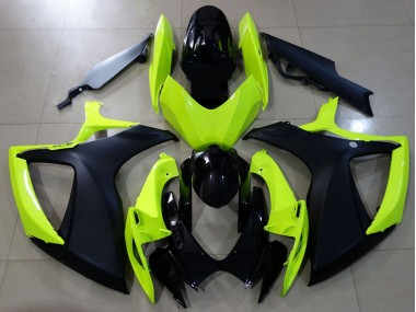 Gloss Yellow & Black 2006-2007 Suzuki GSXR 600-750 Motorcycle Fairing