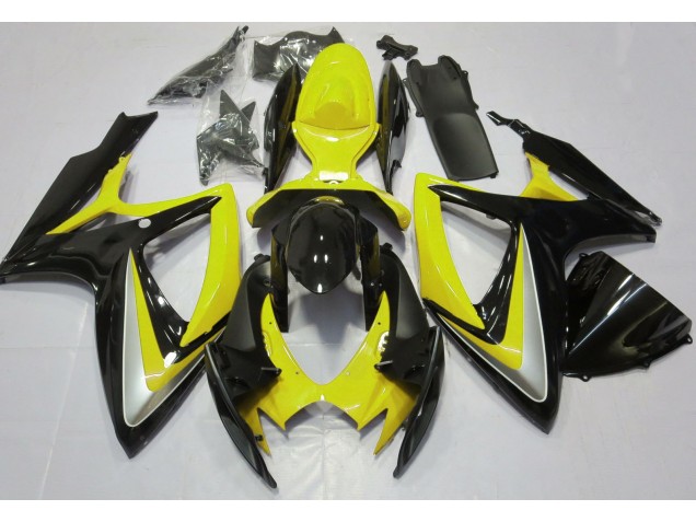 Gloss Yellow Debadged 2006-2007 Suzuki GSXR 600-750 Motorcycle Fairing Gloss Yellow Debadged 2006-2007 Suzuki GSXR 600-750 Motorcycle Fairing