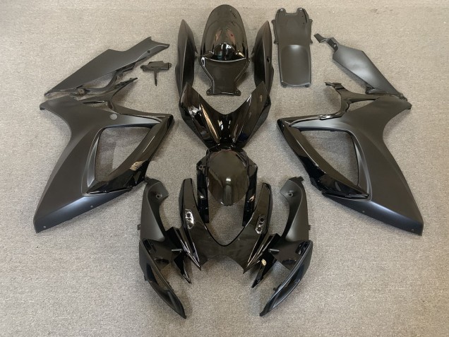 Gloss and Matte Black 2006-2007 Suzuki GSXR 600-750 Motorcycle Fairing Gloss and Matte Black 2006-2007 Suzuki GSXR 600-750 Motorcycle Fairing