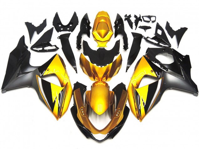 Gold and Grey OEM Style Custom 2009-2016 Suzuki GSXR 1000 Motorcycle Fairing Gold and Grey OEM Style Custom 2009-2016 Suzuki GSXR 1000 Motorcycle Fairing