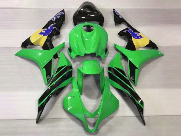 Green & Blue Bull 2007-2008 Honda CBR600RR Motorcycle Fairing