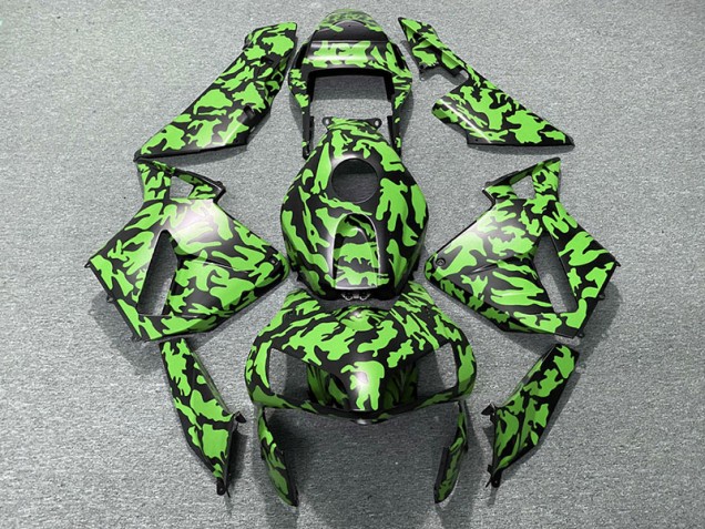 Green Camo 2003-2004 Honda CBR600RR Motorcycle Fairing Green Camo 2003-2004 Honda CBR600RR Motorcycle Fairing
