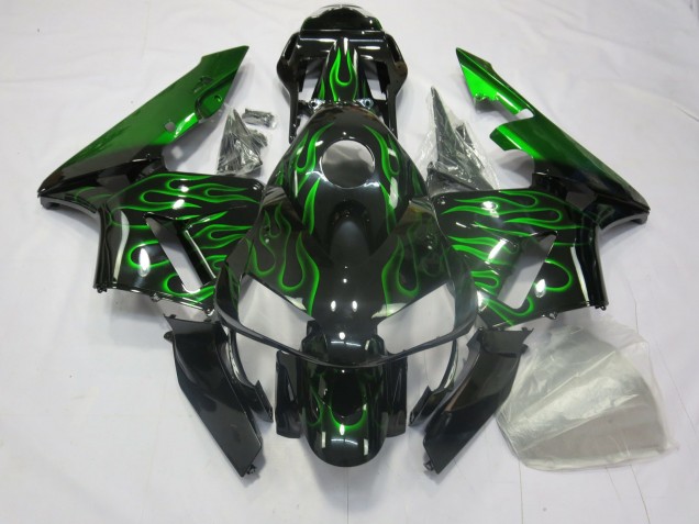 Green Flames 2003-2004 Honda CBR600RR Motorcycle Fairing