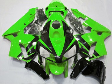 Green & Gloss Black Design 2005-2006 Honda CBR600RR Motorcycle Fairing