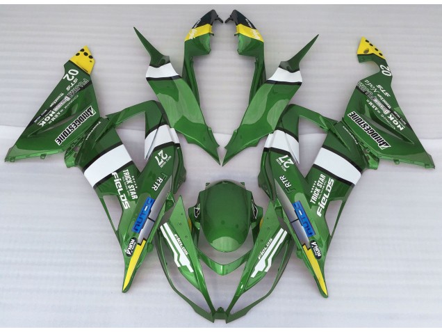 Green Logo Style 2013-2018 Kawasaki ZX6R Motorcycle Fairing Green Logo Style 2013-2018 Kawasaki ZX6R Motorcycle Fairing