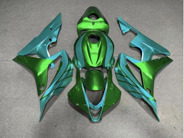 Green & Teal 2007-2008 Honda CBR600RR Motorcycle Fairing