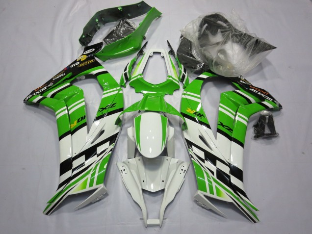 Green White Black 2011-2015 Kawasaki ZX10R Motorcycle Fairing Green White Black 2011-2015 Kawasaki ZX10R Motorcycle Fairing