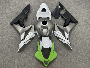 Green White and Grey 2007-2008 Honda CBR600RR Motorcycle Fairing