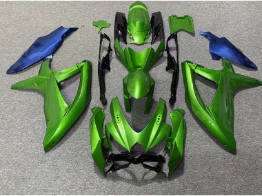 Green and Blue 2008-2010 Suzuki GSXR 600-750 Motorcycle Fairing