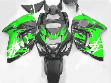 Green and Grey 2008-2020 Suzuki GSXR 1300 Hayabusa Motorcycle Fairing