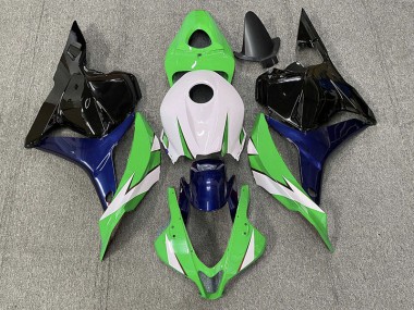 Green and White 2009-2012 Honda CBR600RR Motorcycle Fairing