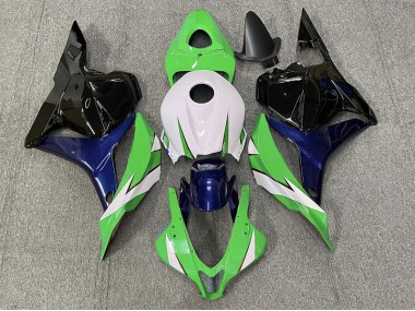 Green and White 2009-2012 Honda CBR600RR Motorcycle Fairing