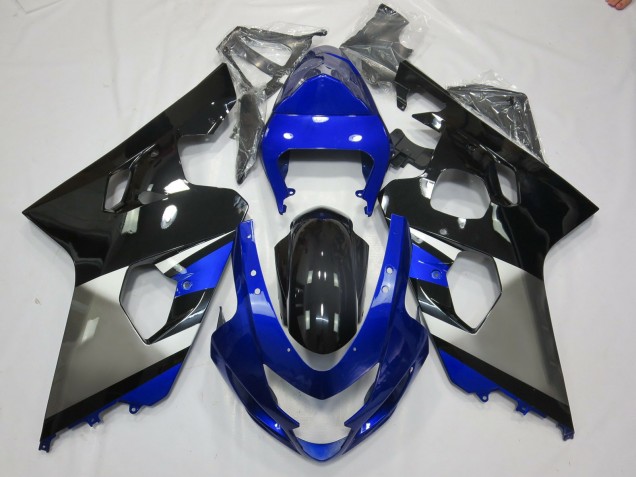 Grey Blue and Black 2004-2005 Suzuki GSXR 600-750 Motorcycle Fairing Grey Blue and Black 2004-2005 Suzuki GSXR 600-750 Motorcycle Fairing