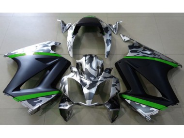 Grey Camouflage & Green 2002-2012 Honda VFR800 Motorcycle Fairing