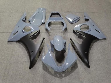 Grey & Matte Black 2003-2004 Yamaha R6 Motorcycle Fairing