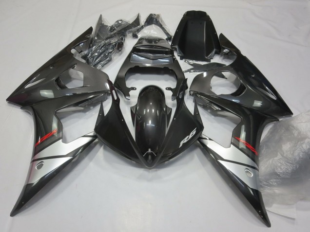 Gunmetal 2005 Yamaha R6 Motorcycle Fairing Gunmetal 2005 Yamaha R6 Motorcycle Fairing
