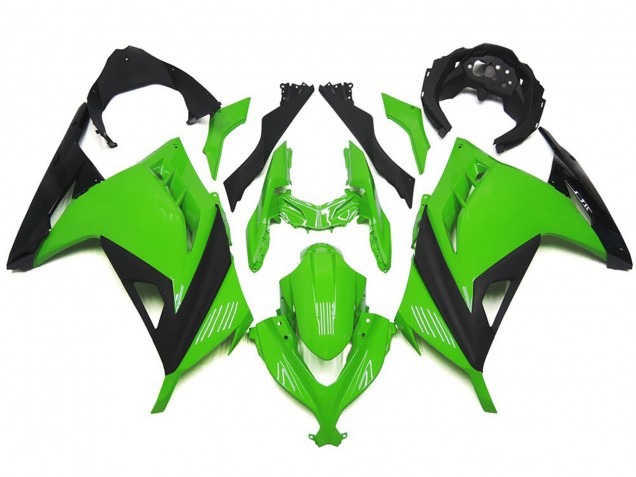 High Gloss Green and Black 2013-2018 Kawasaki Ninja 300 Motorcycle Fairing High Gloss Green and Black 2013-2018 Kawasaki Ninja 300 Motorcycle Fairing