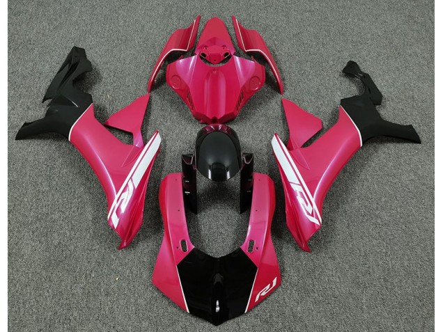 Hot Pink and Black 2015-2019 Yamaha R1 Motorcycle Fairing Hot Pink and Black 2015-2019 Yamaha R1 Motorcycle Fairing