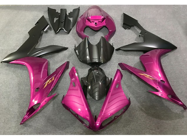 Hot Pink and Carbon Fiber Style 2004-2006 Yamaha R1 Motorcycle Fairing Hot Pink and Carbon Fiber Style 2004-2006 Yamaha R1 Motorcycle Fairing