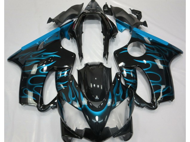 Light Blue Flame 2004-2007 Honda CBR600 F4i Motorcycle Fairing Light Blue Flame 2004-2007 Honda CBR600 F4i Motorcycle Fairing