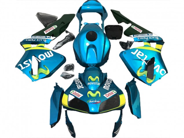 Light Blue Movistar 2003-2004 Honda CBR600RR Motorcycle Fairing Light Blue Movistar 2003-2004 Honda CBR600RR Motorcycle Fairing