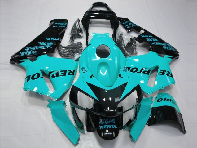 Light Blue Repsol 2003-2004 Honda CBR600RR Motorcycle Fairing