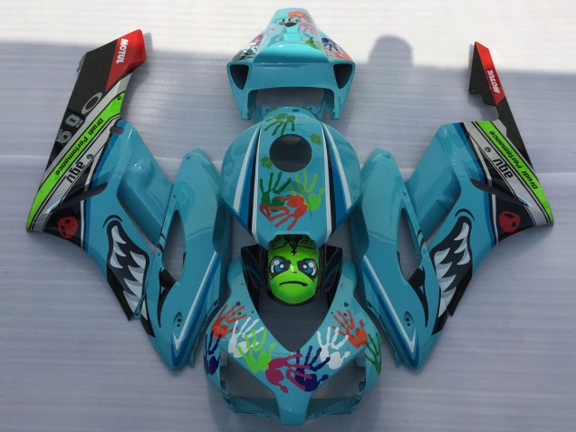 Light Blue Shark 2004-2005 Honda CBR1000RR Motorcycle Fairing Light Blue Shark 2004-2005 Honda CBR1000RR Motorcycle Fairing