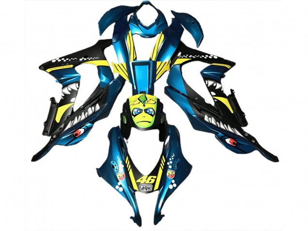 Light Blue Shark 2016-2019 Kawasaki ZX10R Motorcycle Fairing Light Blue Shark 2016-2019 Kawasaki ZX10R Motorcycle Fairing