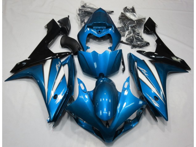 Light Blue White and Black 2007-2008 Yamaha R1 Motorcycle Fairing Light Blue White and Black 2007-2008 Yamaha R1 Motorcycle Fairing