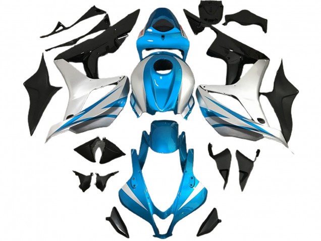 Light Blue and Silver OEM Style 2007-2008 Honda CBR600RR Motorcycle Fairing Light Blue and Silver OEM Style 2007-2008 Honda CBR600RR Motorcycle Fairing