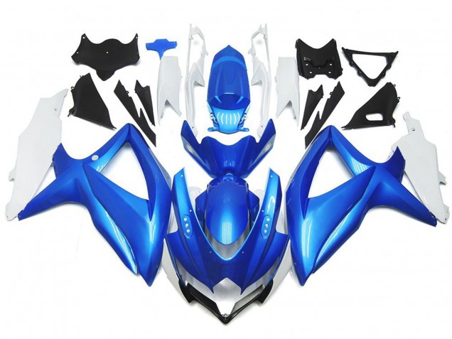 Light Blue and White Custom Style 2008-2010 Suzuki GSXR 600-750 Motorcycle Fairing Light Blue and White Custom Style 2008-2010 Suzuki GSXR 600-750 Motorcycle Fairing
