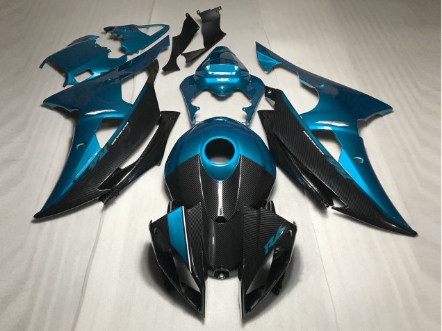 Light Blue w Carbon Fiber Style 2008-2016 Yamaha R6 Motorcycle Fairing Light Blue w Carbon Fiber Style 2008-2016 Yamaha R6 Motorcycle Fairing