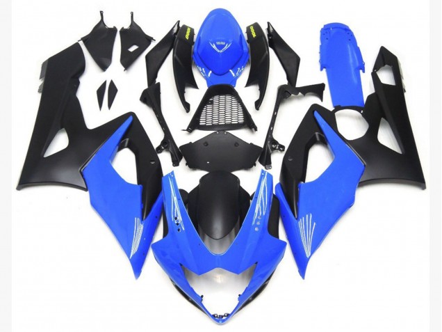 Light Gloss Blue and Matte Black Lowers 2005-2006 Suzuki GSXR 1000 Motorcycle Fairing Light Gloss Blue and Matte Black Lowers 2005-2006 Suzuki GSXR 1000 Motorcycle Fairing