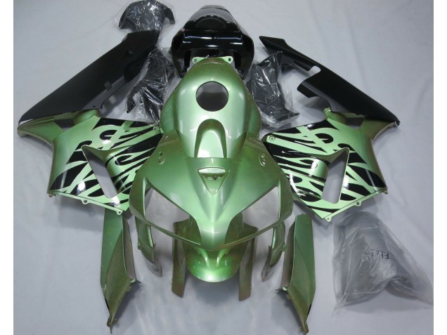 Light Green Flame 2005-2006 Honda CBR600RR Motorcycle Fairing Light Green Flame 2005-2006 Honda CBR600RR Motorcycle Fairing