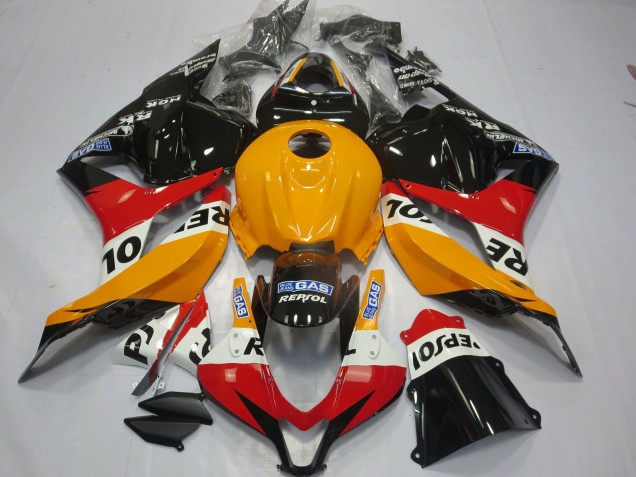 Light Orange Repsol 2009-2012 Honda CBR600RR Motorcycle Fairing Light Orange Repsol 2009-2012 Honda CBR600RR Motorcycle Fairing