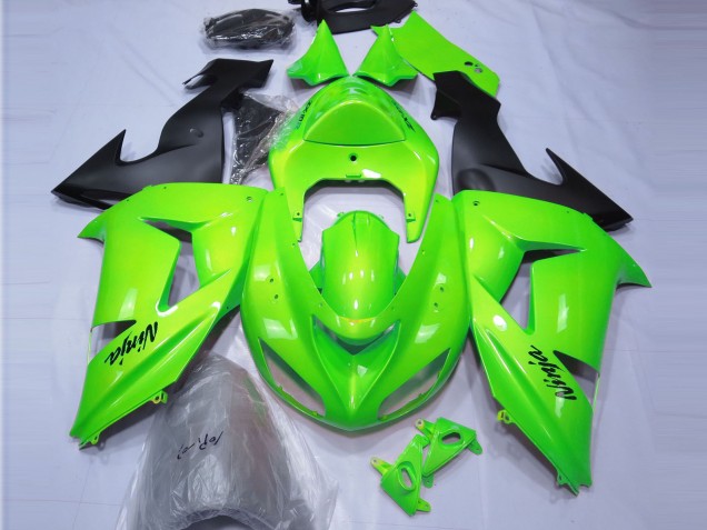 Lime Green 2006-2007 Kawasaki ZX10R Motorcycle Fairing Lime Green 2006-2007 Kawasaki ZX10R Motorcycle Fairing