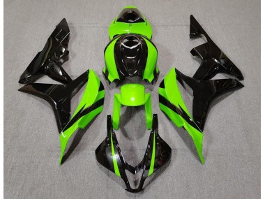 Lime Green and Black 2007-2008 Honda CBR600RR Motorcycle Fairing