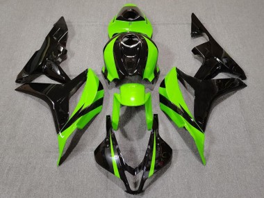 Lime Green and Black 2007-2008 Honda CBR600RR Motorcycle Fairing